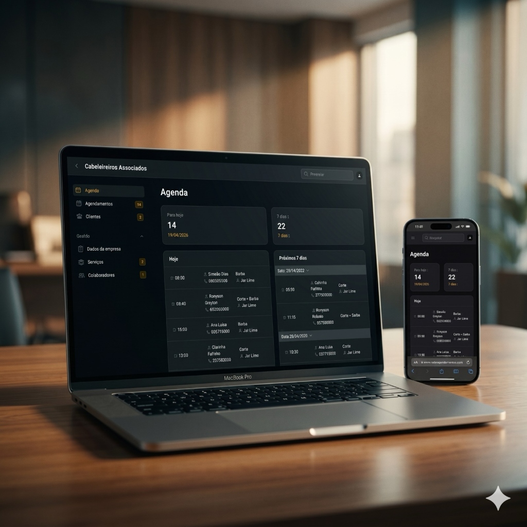 Radar Agendamentos Mockup